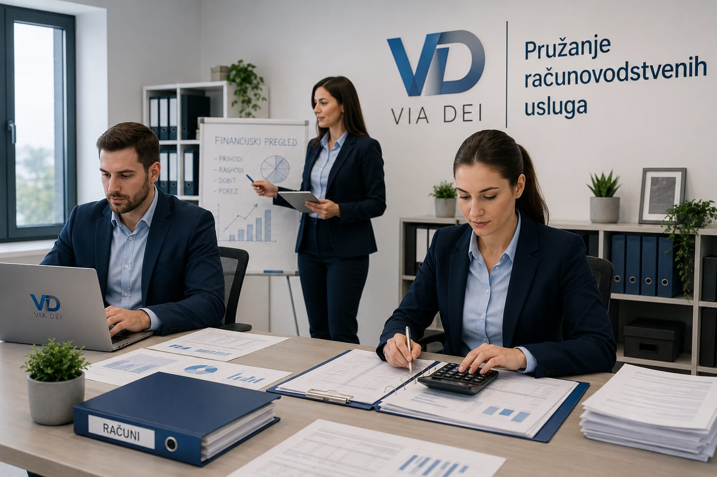 Tim VIA DEI u uredu – pružanje računovodstvenih usluga